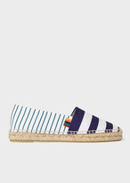 Thumbnail for your product : Paul Smith Women's Navy And White Stripe Canvas 'Sunny' Espadrilles