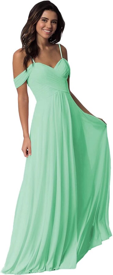 MildApril Women's Off Shoulder Chiffon Bridesmaid Dresses - Main Image