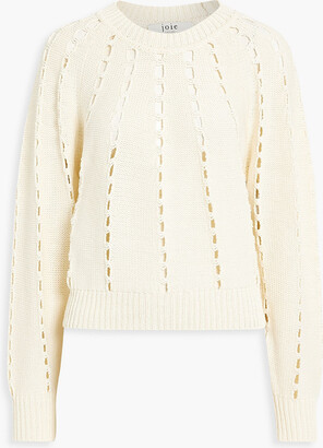 Troy pointelle-knit cotton sweater