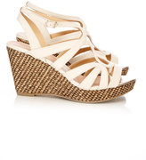 Thumbnail for your product : Wallis Cream Caged Wedge Sandal