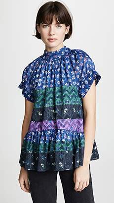 Opening Ceremony Opening Ceremony Floral Drop Ruffle Blouse