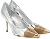 Thumbnail for your product : Burberry Annalise metallic leather pumps