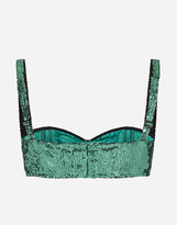 Thumbnail for your product : Dolce & Gabbana Sequined semi-padded balconette bra