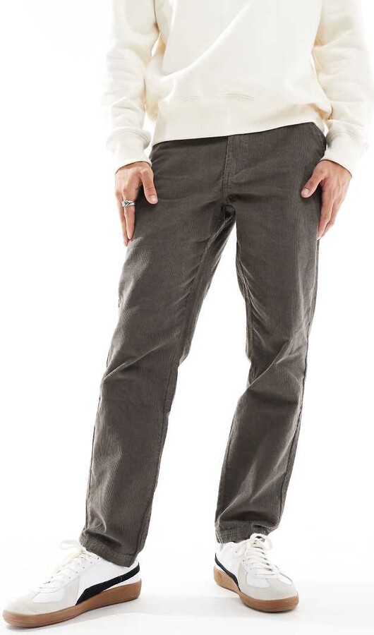Another Influence cord straight leg pants in gray
