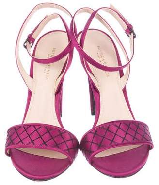 Bottega Veneta Satin Ankle-Strap Sandals w/ Tags