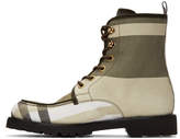 Thumbnail for your product : Moncler Gamme Bleu Khaki Cargo Lace-Up Boots