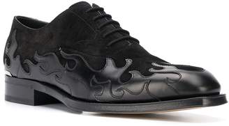 Alexander McQueen flame pattern Oxford shoes