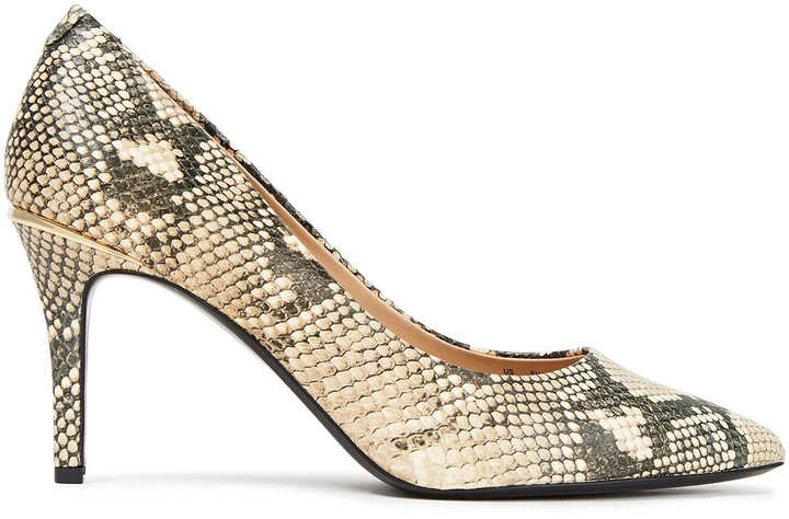 snake print pumps