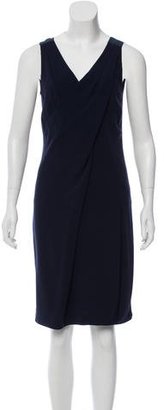 Prada Satin-Trimmed Knee-Length Dress
