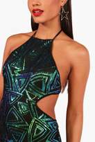 Thumbnail for your product : boohoo Sequin Cut Out Detail Bodycon Dress