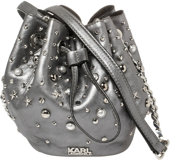 karl lagerfeld studded backpack
