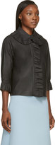 Thumbnail for your product : J.W.Anderson Black Leather French Ruffle Blouse