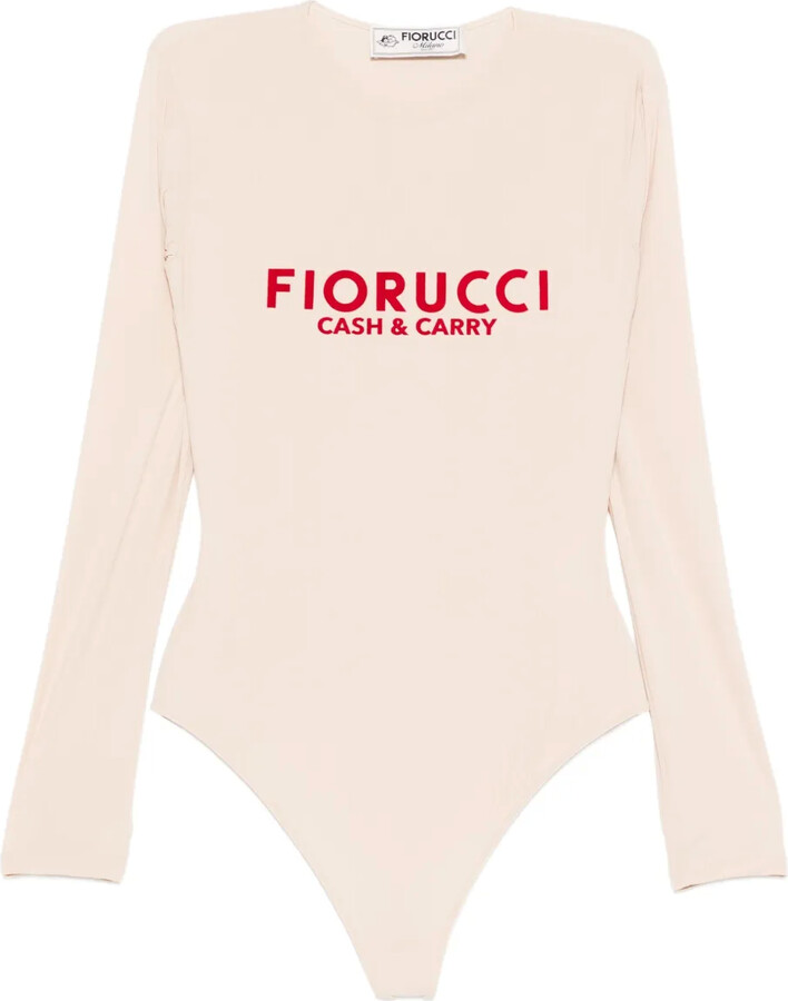 Fiorucci Logo-Print Long-Sleeve Bodysuit