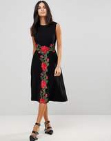Thumbnail for your product : Traffic People Midi Dress With Rose Applique