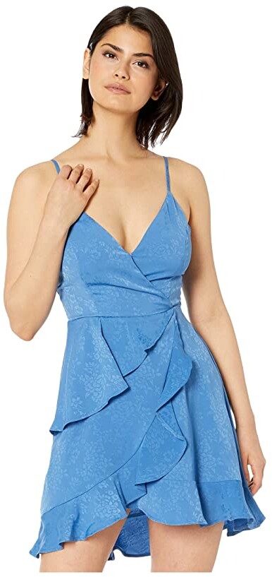 tere mini dress in bright cobalt