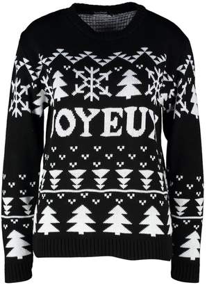 boohoo Joyeux Christmas Sweater