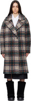 Thumbnail for your product : Yves Salomon Meteo Taupe Oversized Coat