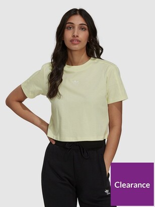 adidas Tennis-Luxe Cropped Tee - Yellow