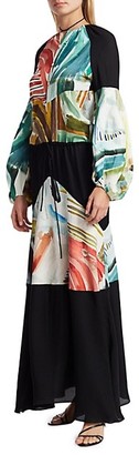 Rosie Assoulin Bohemian Puff-Sleeve Maxi Dress