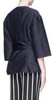 Thumbnail for your product : Nobrand Neck bar belted crepe jacket