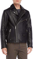 Thumbnail for your product : Scotch & Soda Pebbled Leather Biker Jacket