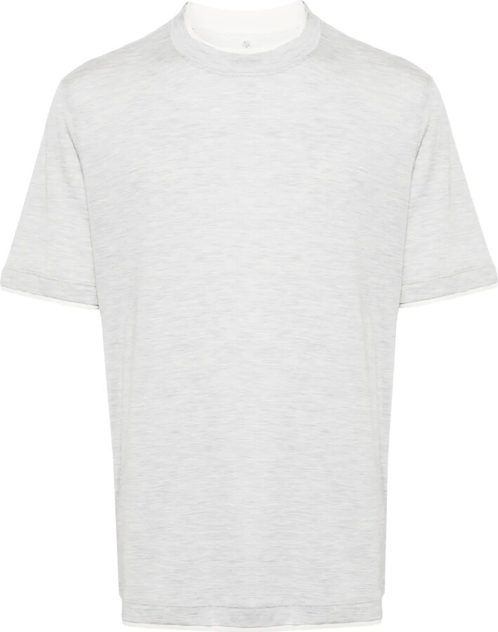 Brunello Cucinelli layered cotton T-shirt