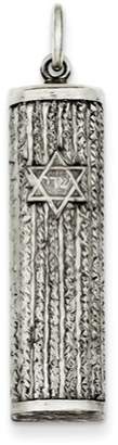 1928 Gold and Watches Sterling Silver Antiqued Mezuzah Pendant