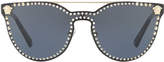 Thumbnail for your product : Versace Studded Flat-Top Wrap Sunglasses