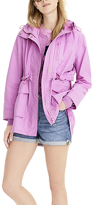 j crew pink rain jacket