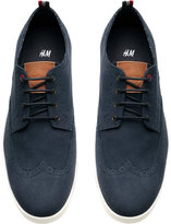 Thumbnail for your product : H&M Brogue-patterned Sneakers - Dark blue - Men