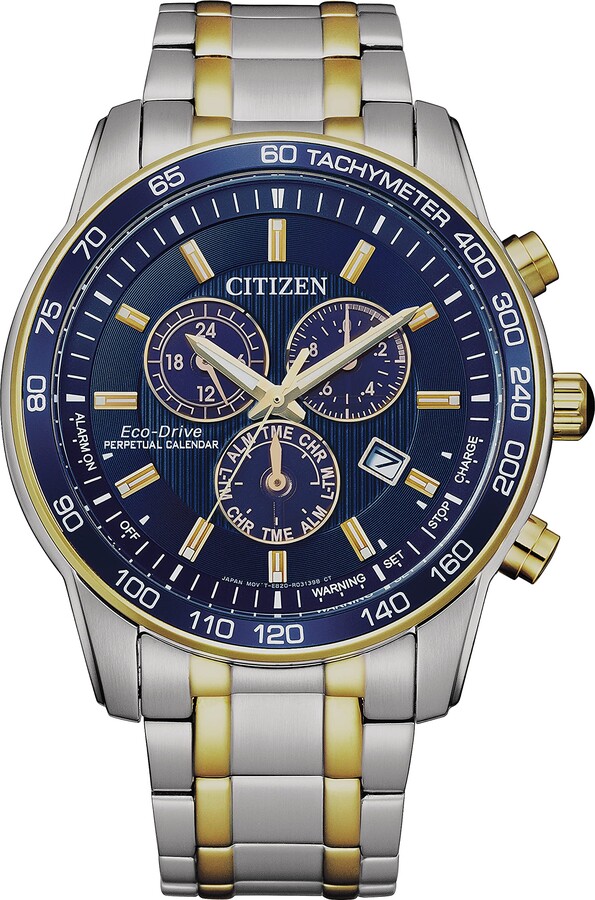Citizen Men's EcoDrive Sport Luxury Chronograph Watch in Twotone Stainless Steel ShopStyle
