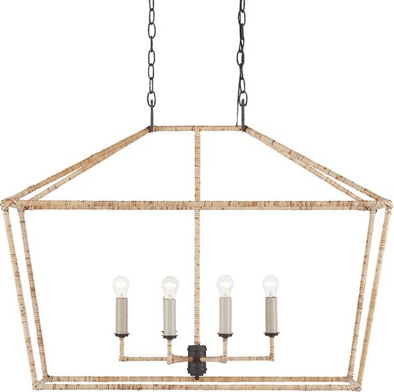 Currey & Company Denison Linear Chandelier Light in Brown