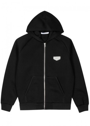 Givenchy Black Hooded Neoprene Sweatshirt
