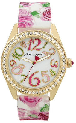 Betsey Johnson Rosy Silicone Band Watch