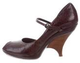 Thumbnail for your product : Rodo Peep-Toe Leather Pumps