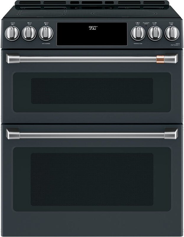 Cafe by GE 7 Cu. Ft. Matte Black Induction and Convection Double Oven