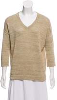 Thumbnail for your product : Brunello Cucinelli Linen Metallic Knit Top