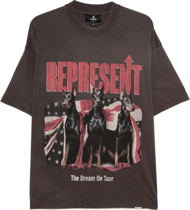 Represent Dream On Tour dog-graphic T-shirt