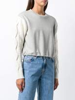 Thumbnail for your product : 3.1 Phillip Lim cable knit sleeve sweatshirt