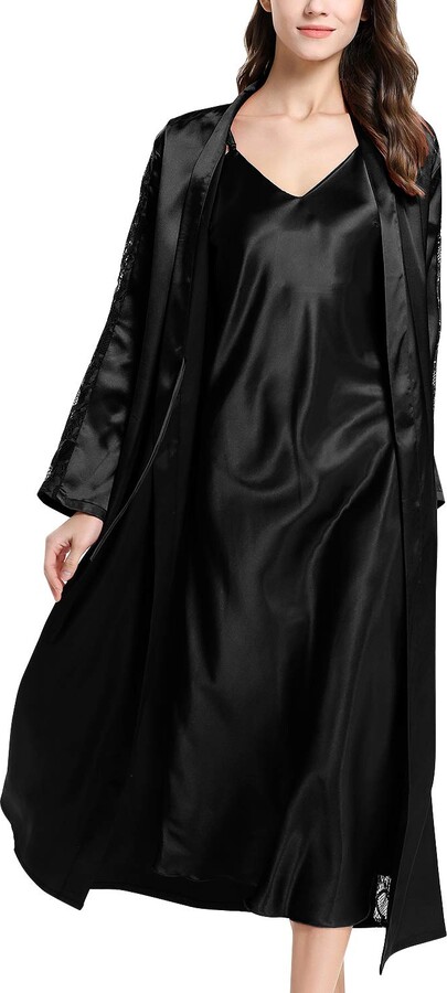 black satin nightdress