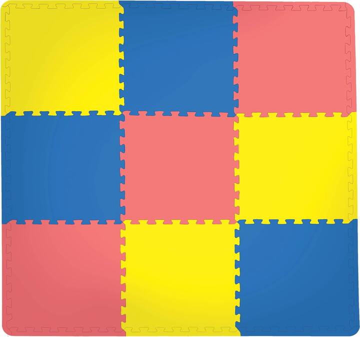FloorPops Multicolor Puzzle Interlocking Floor Tiles