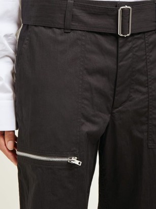 Helmut Lang Flight Cotton-blend Twill Trousers - Black