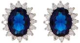 Thumbnail for your product : Sterling Forever Sterling Silver Simulated Sapphire Blue CZ Earrings