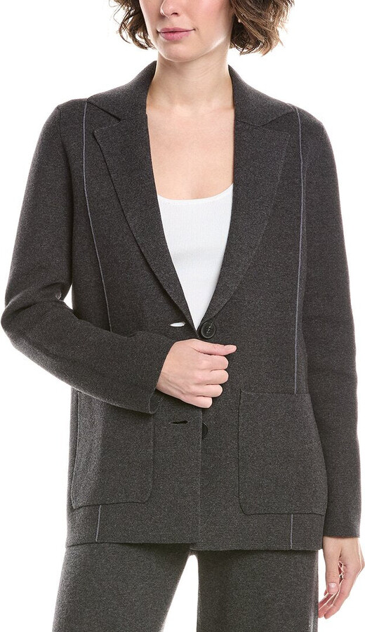 InCashmere In2 by Seamed Cashmere-Blend Blazer