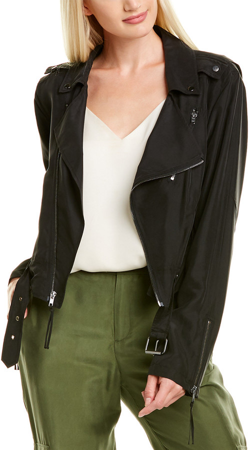 silk moto jacket