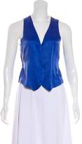 Thumbnail for your product : Tomas Maier Silk-Blend Sleeveless Blouse