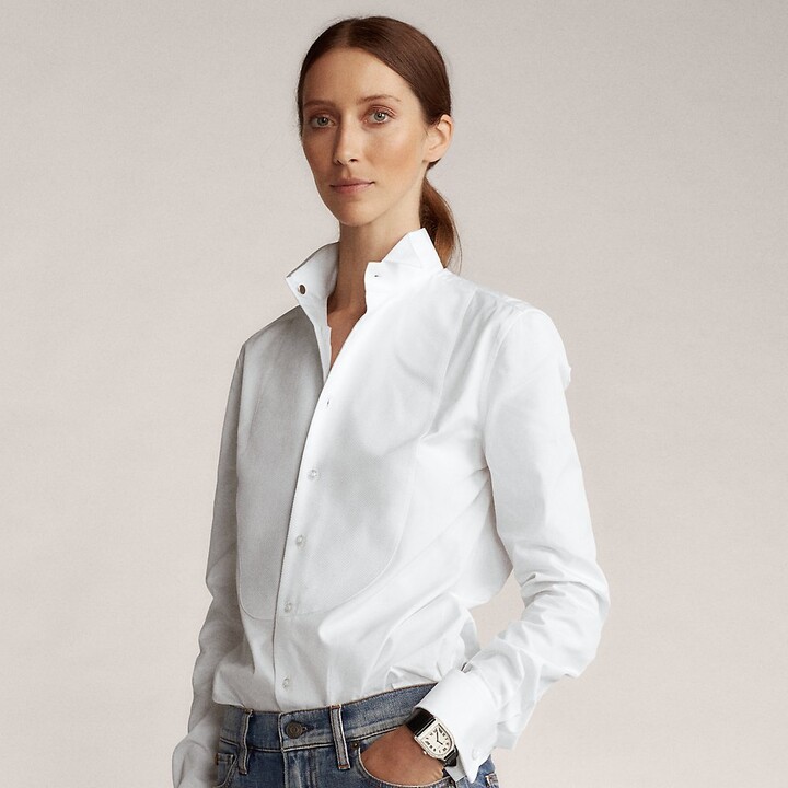 tuxedo shirt dress womens