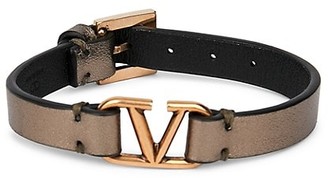 Valentino VLogo Leather Bracelet
