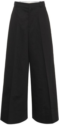 Marni Wide-leg cotton and linen pants
