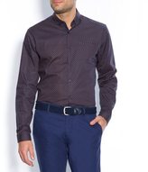 Thumbnail for your product : Soft Grey Long-Sleeved Slim-Fit Shirt with Little Buttoned Collar